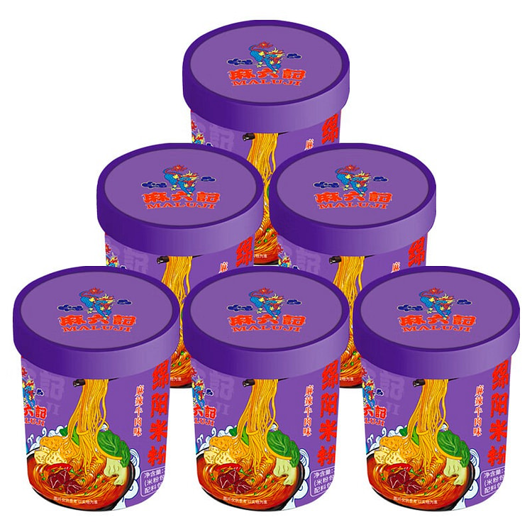 麻六记绵阳米粉麻辣牛肉味150g*6