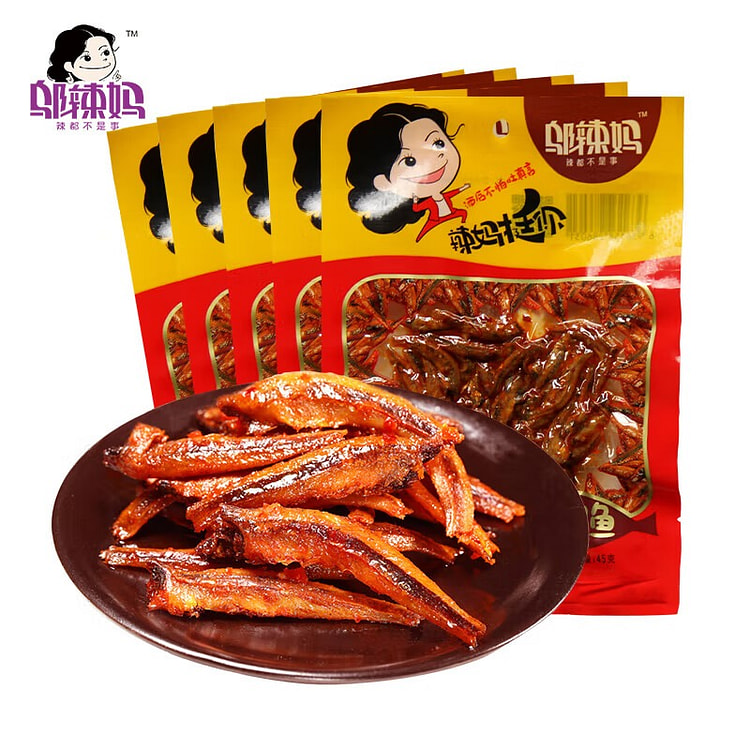 邬辣妈 香辣酒鬼鱼 湖南特产休闲零食 鱼仔小吃 225 克