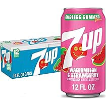 7up Watermelon Strawberry 12oz Can 1 each