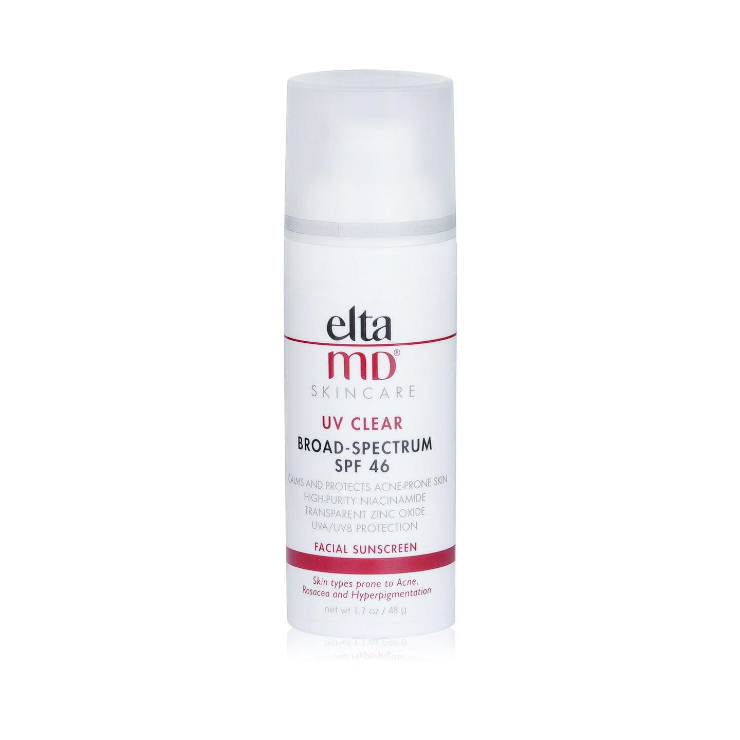 EltaMD UV Clear Facial Sunscreen SPF – For Skin Types Prone To Acne, Rosacea & Hyperpigmentation 48g/1.7oz 48 g