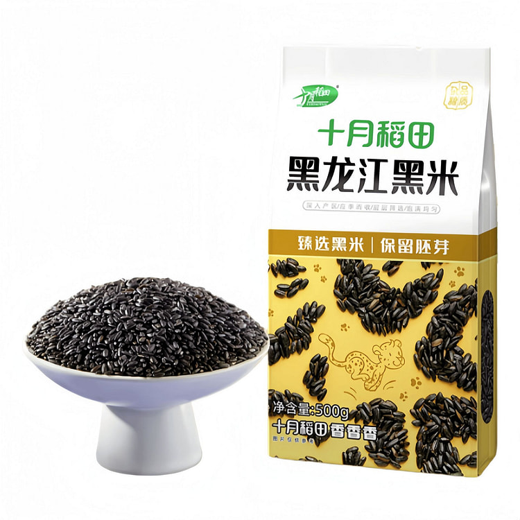 十月稻田 黑米五谷杂粮搭配大米熬粥煮饭 500g 500 克