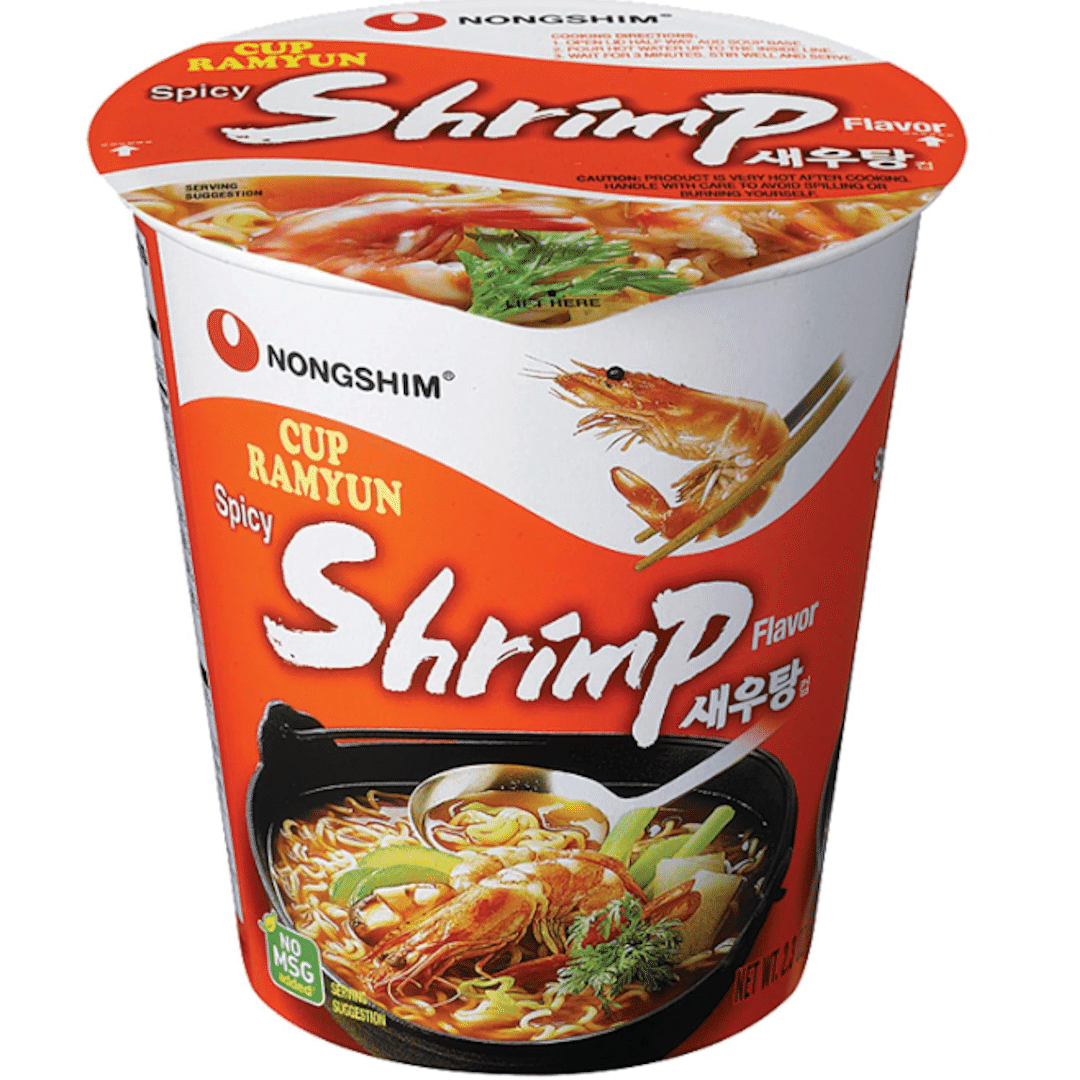 Nongshim Noodle Cup, Spicy Shrimp 1 count 1 each