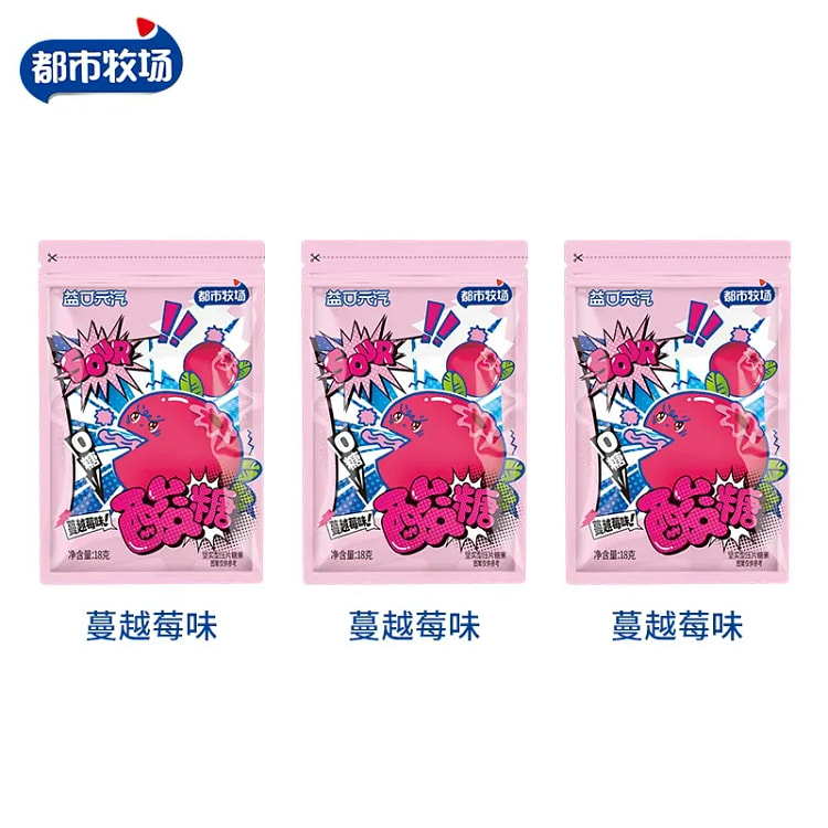 Urban Ranch Sour Candy Cranberry Flavor 18g * 3 54 g