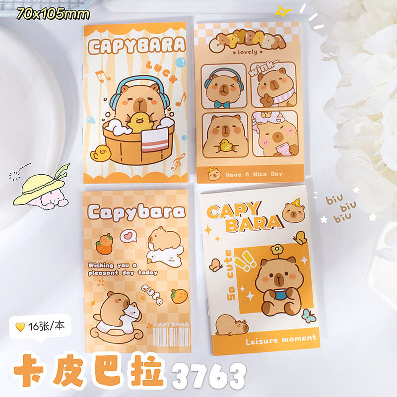A7 Cute Pocket Notebook – Capybara 1 each