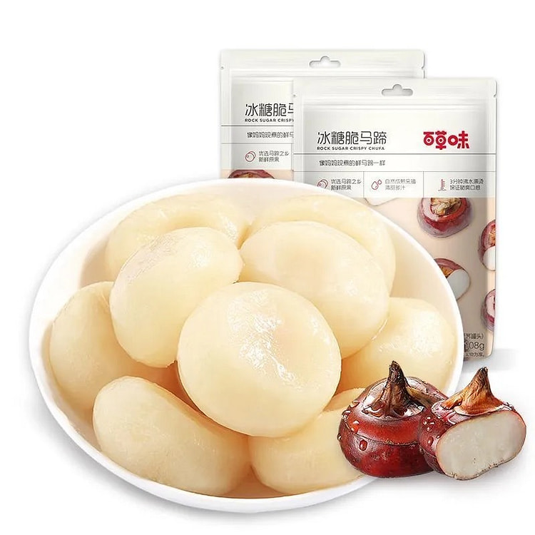 百草味冰糖脆马蹄108g健康蔬菜即食果蔬荸荠蔬果 108 克