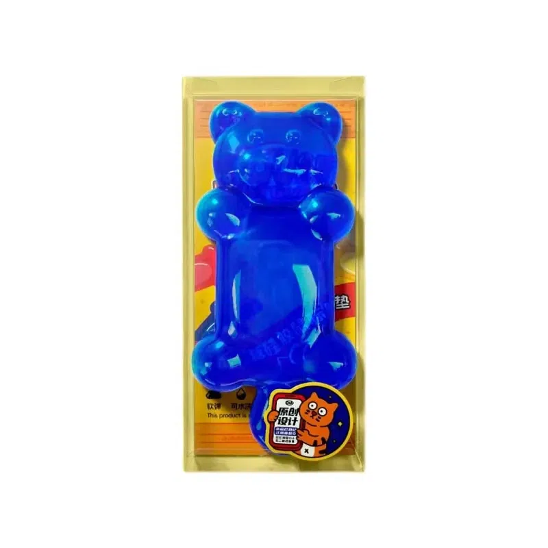 Little Bear Gummy Silicone Mouse Pad Wrist Support Hand Tenosynovitis-Klein Blue 1 each