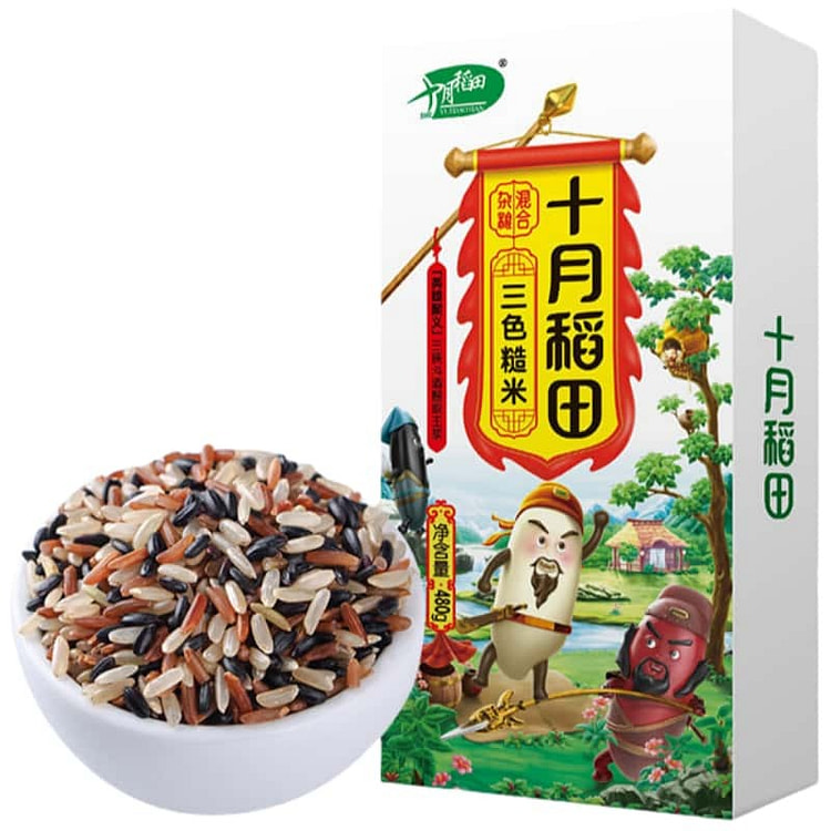 Tri-color Brown rice Multi-grain brown rice 480g*1