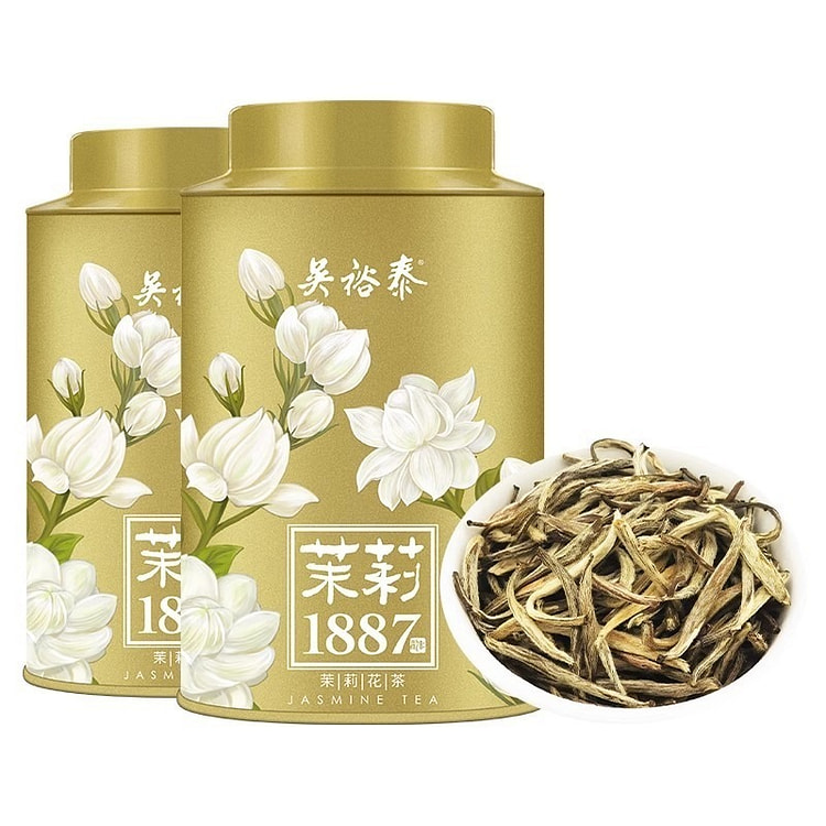 吴裕泰茉莉花茶叶1887芽茶当家花旦特种冷泡茶2罐