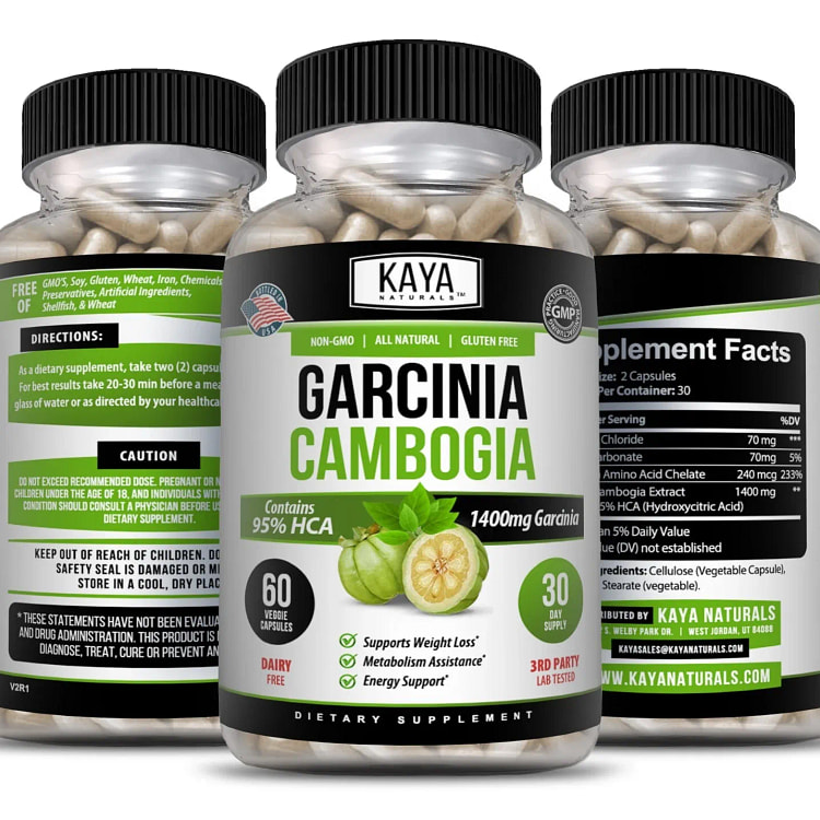 3x 60粒装 藤黄果提取物 95% HCA 超级 1 罐