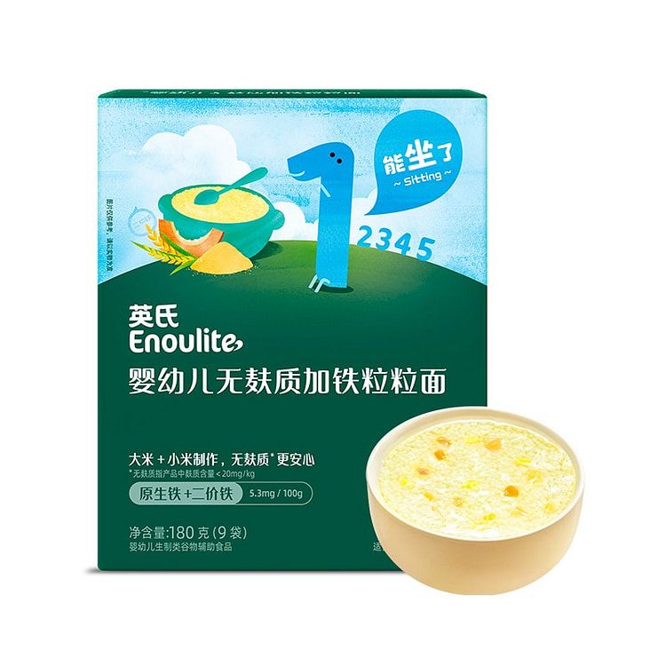 英氏 婴幼儿无麸质加铁粒粒面180g/盒 1 盒