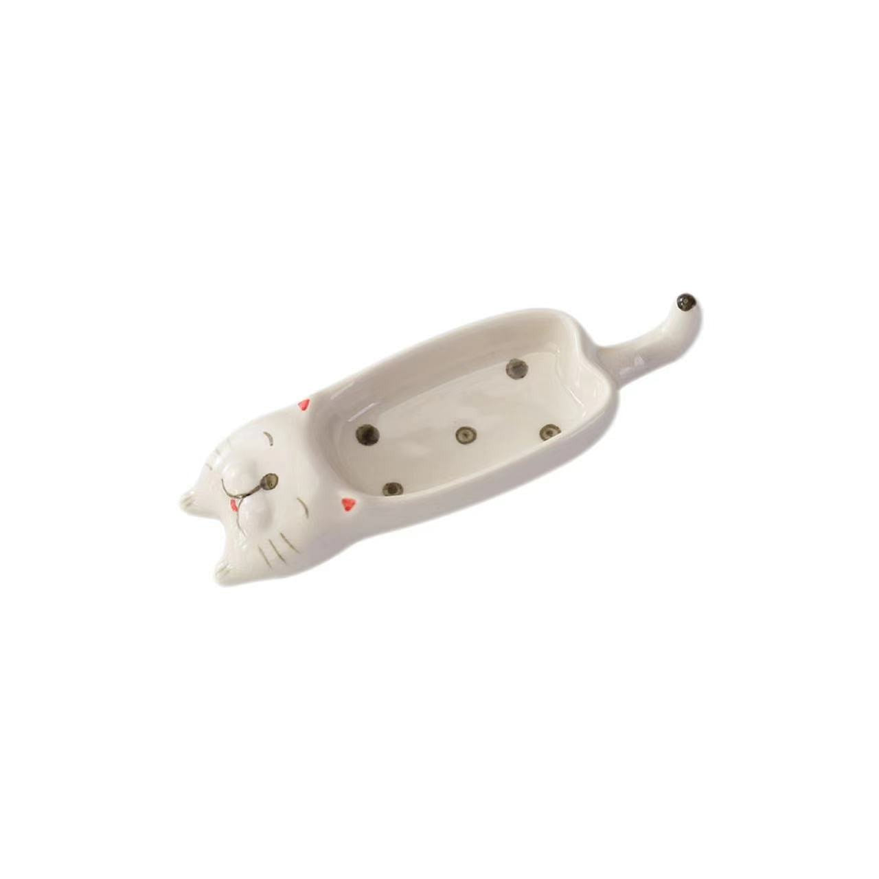 Cute Ceramic Dish Creative Styling - Pussycat 1 カウント