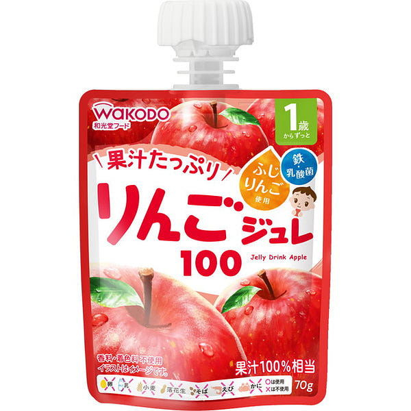 WAKODO Squeeze Jelly Apple Flavor 70g 1 each