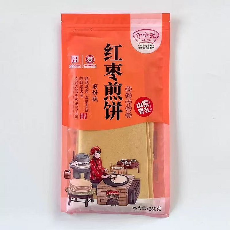 【野风酥】山东特产大煎饼 《红枣煎饼》1袋