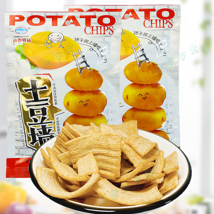 山海 土豆墙薯片怀旧儿童散装 零食充饥夜宵速食 零食休闲食品小吃21g*5包