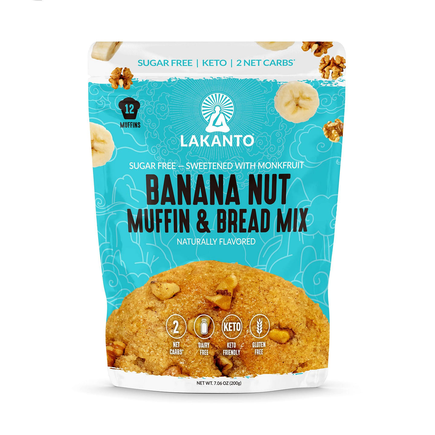 Lakanto Sugar Free Banana Nut Muffin Mix 7.06 oz