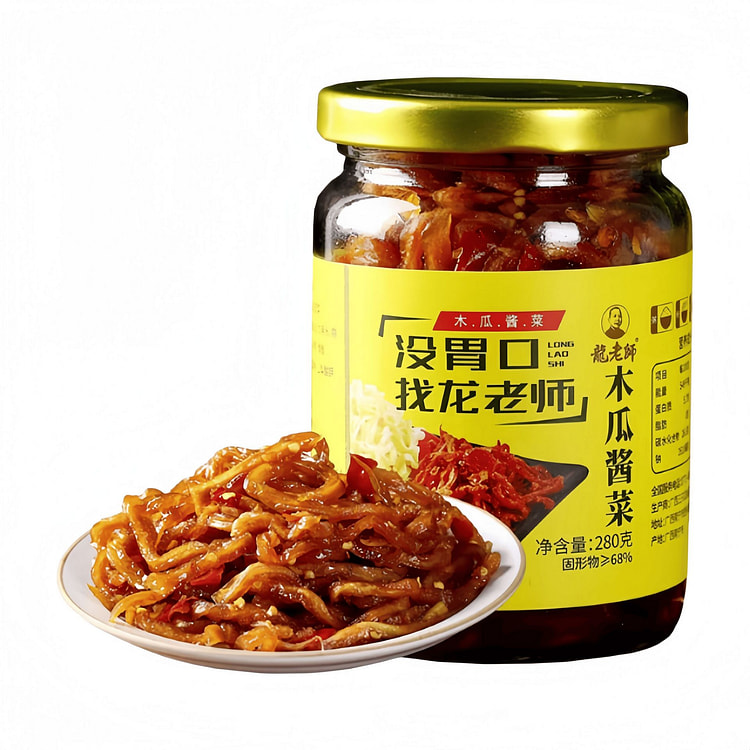 龙老师 香辣木瓜丝干酱菜 280g*1瓶 280 克