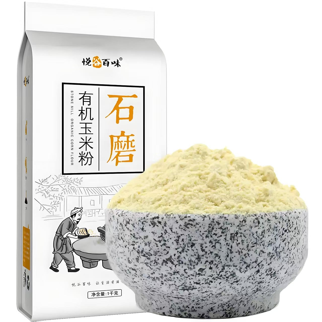 Yuegu Baiwei Organic Corn Flour, 1000g 1000 g