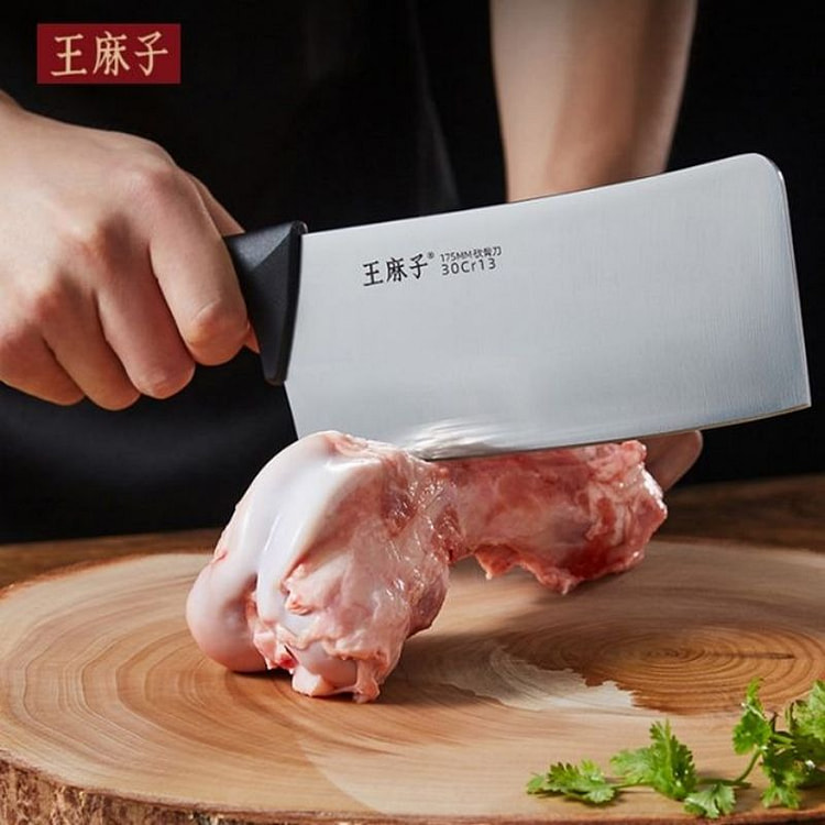 王麻子申墨系列* 砍骨刀不锈钢刀具170mm