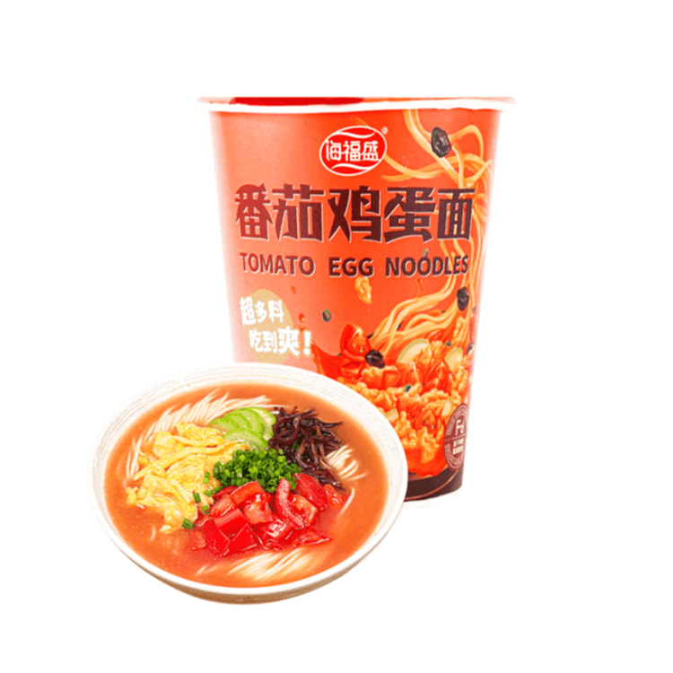 海福盛 冻干番茄鸡蛋面非油炸方便面 70g