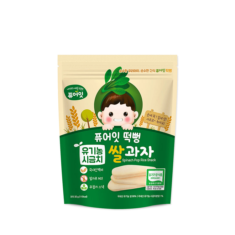 Rice Snack Spinach Tteokppang 30 g