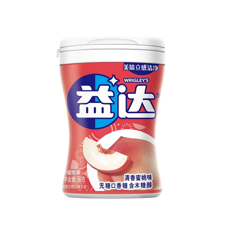 Yida Peach Flavor Chewing Gum 56g*1 56 g