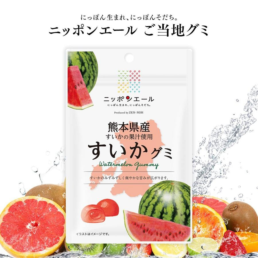 ZEN-NOH Watermelon From Kumamoto-Ken Gummy 40g 40 g