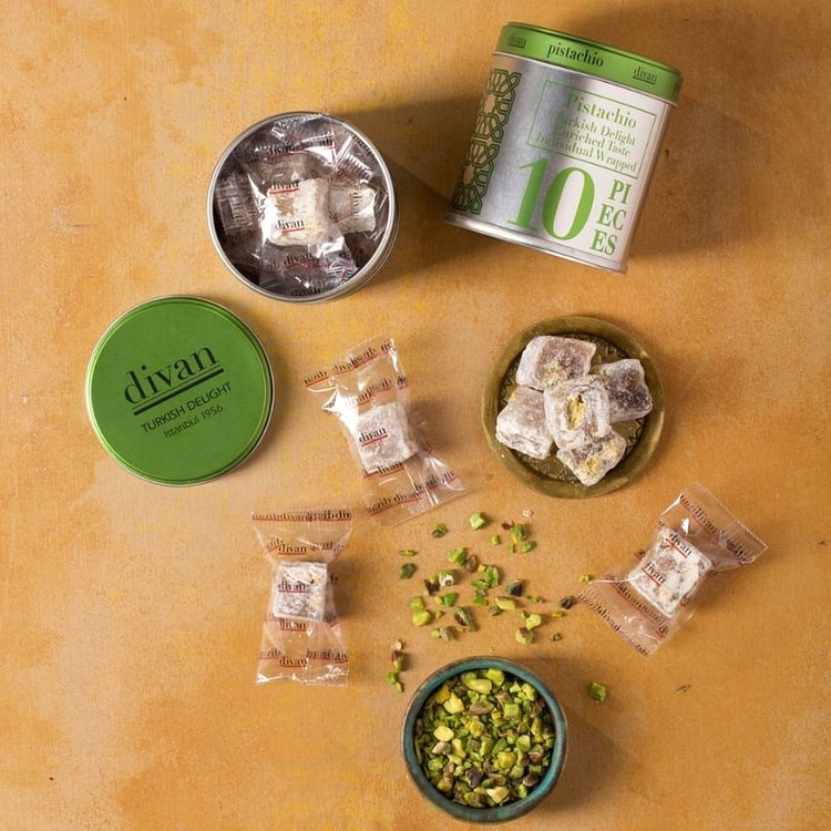 divan Pistachio Turkish Delight (Lokum) 10pcs 1 box