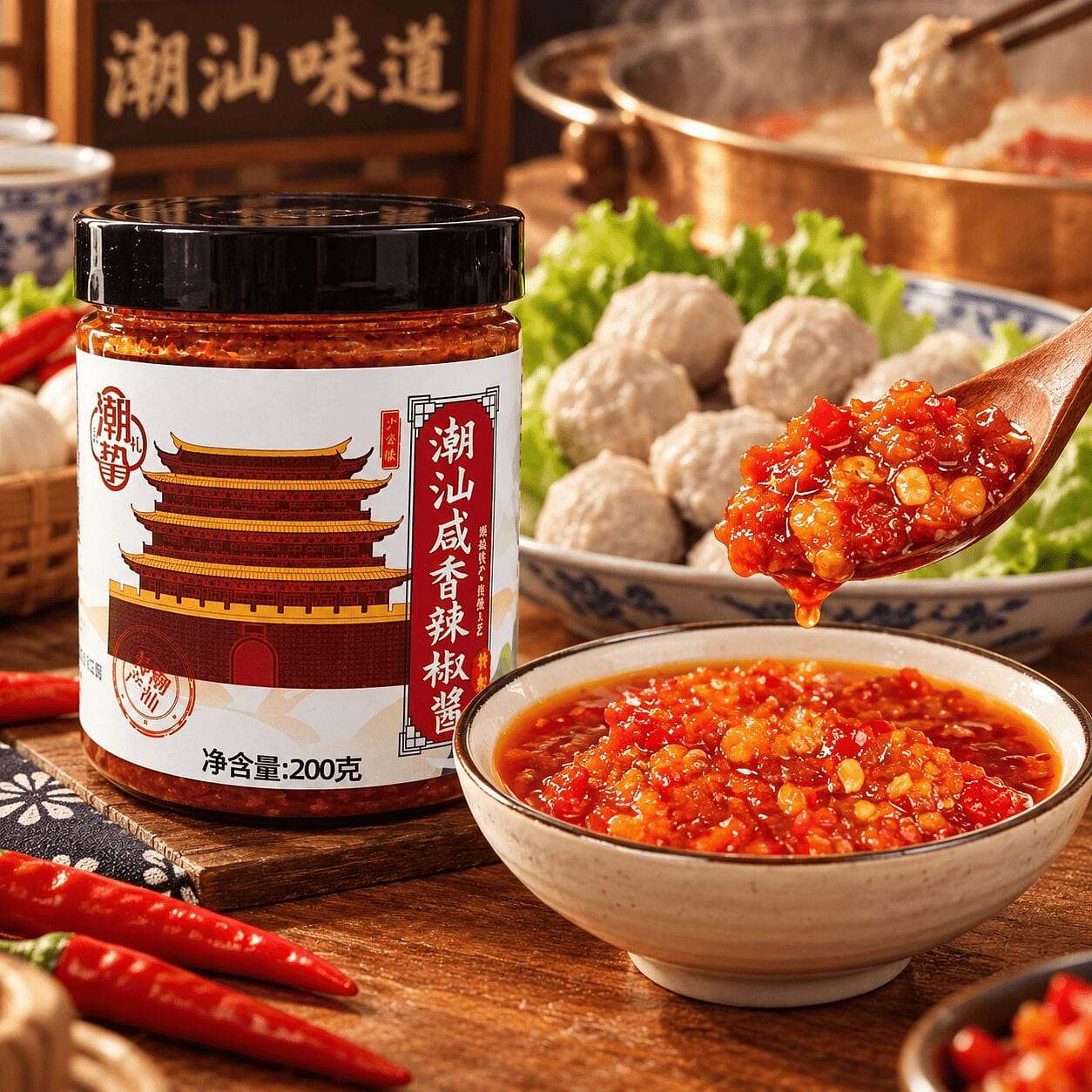 CHAOZHI CHAOSHAN SAVORY CHILI SAUCE 200 g