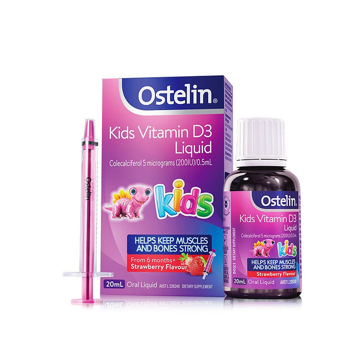 Ostelin Vitamin VD Drops for Infants and Children (Strawberry Flavor)