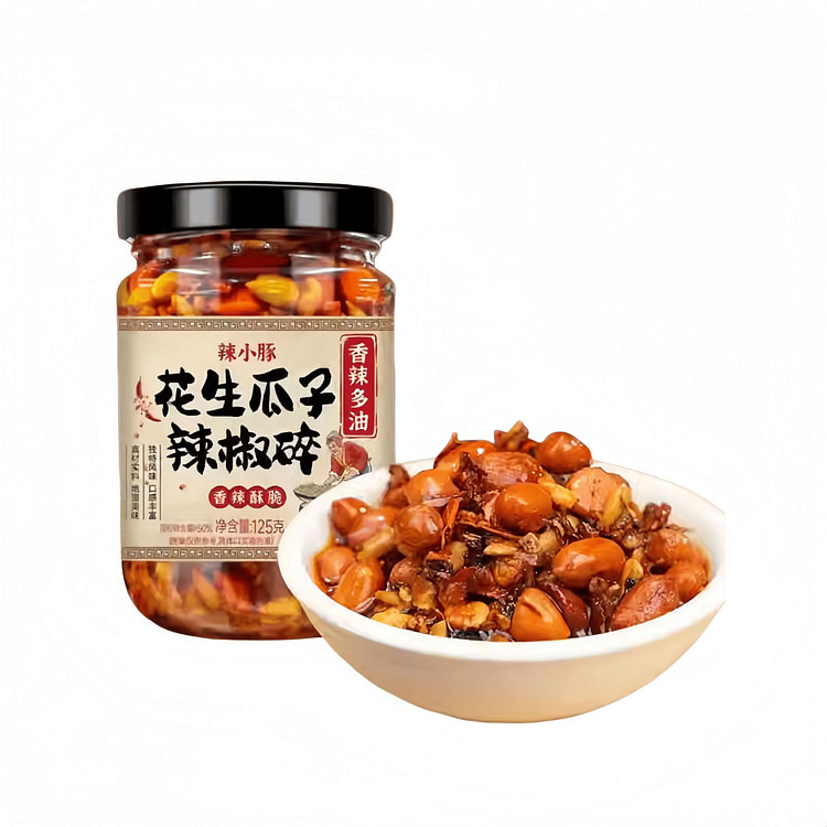 辣小豚花生瓜子辣椒酱125g拌饭拌面五仁酱 125 克