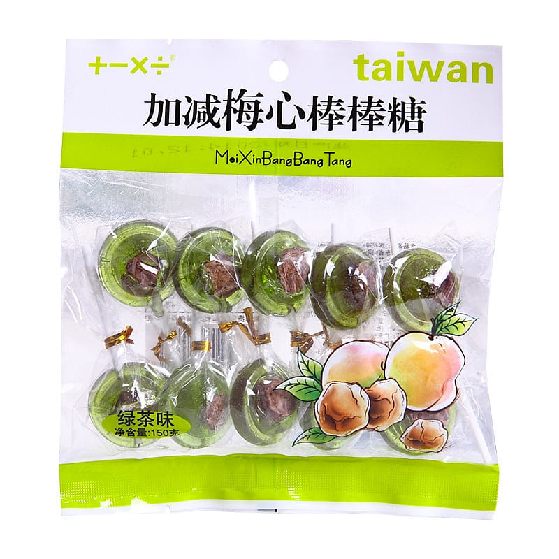 Jiajianchengchu Green Tea Plum Lollipop 1 pack