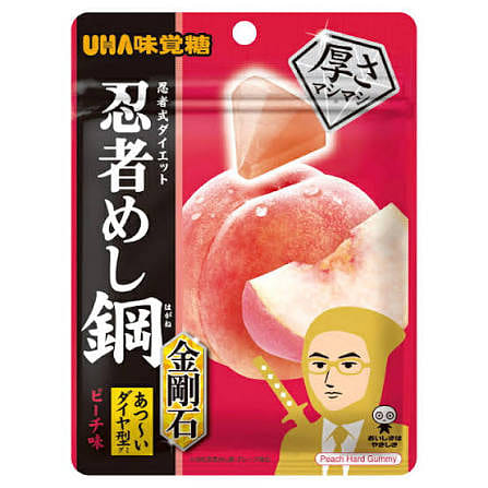 UHA Mikakuto Peach Flavor Chewy Gummy 45g 1 each