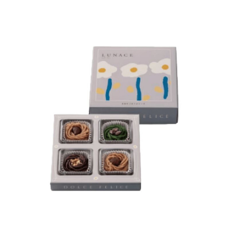 KEYUKA 季节限定蒙布朗小蛋糕 三种口味 4枚 1 盒