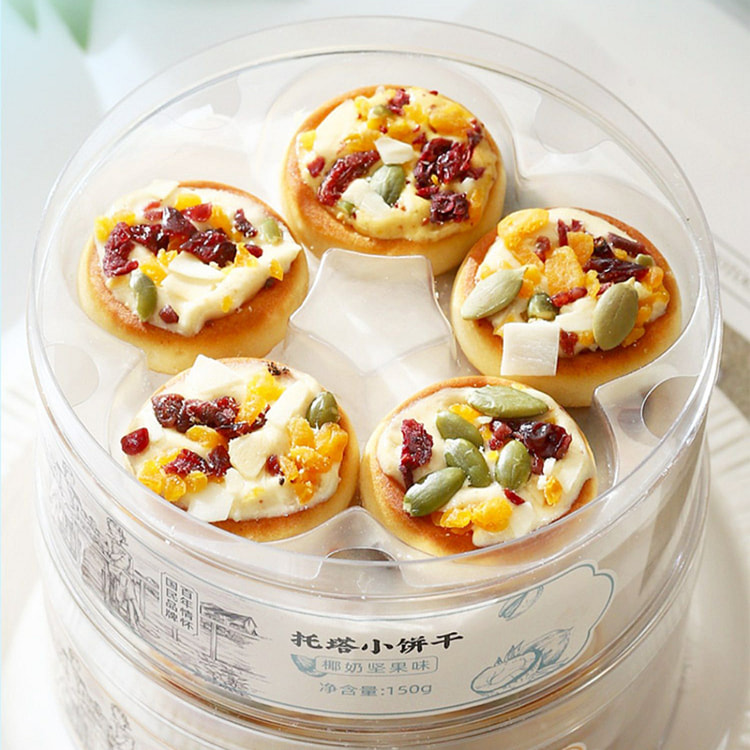 太丰食品 坚果饼干椰奶味托塔小饼干 150g*1盒
