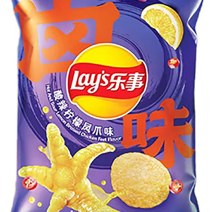 Lay's Potato Chips Spicy Lemon Chicken Feet Flavor 70 g