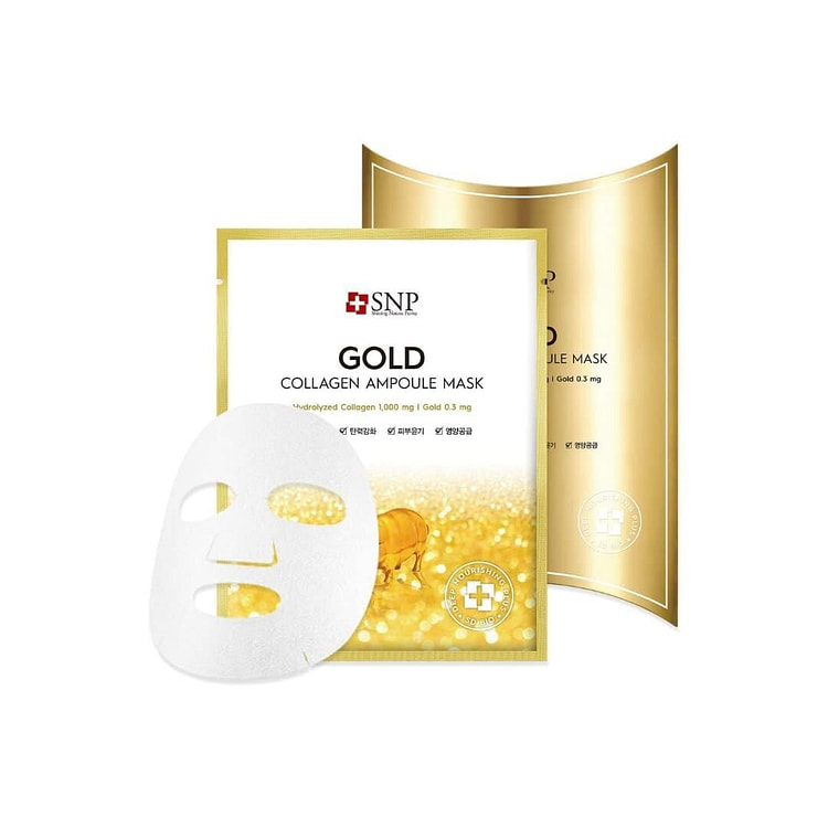SNP Gold Collagen Ampoule Mask 10 Sheets 1 each
