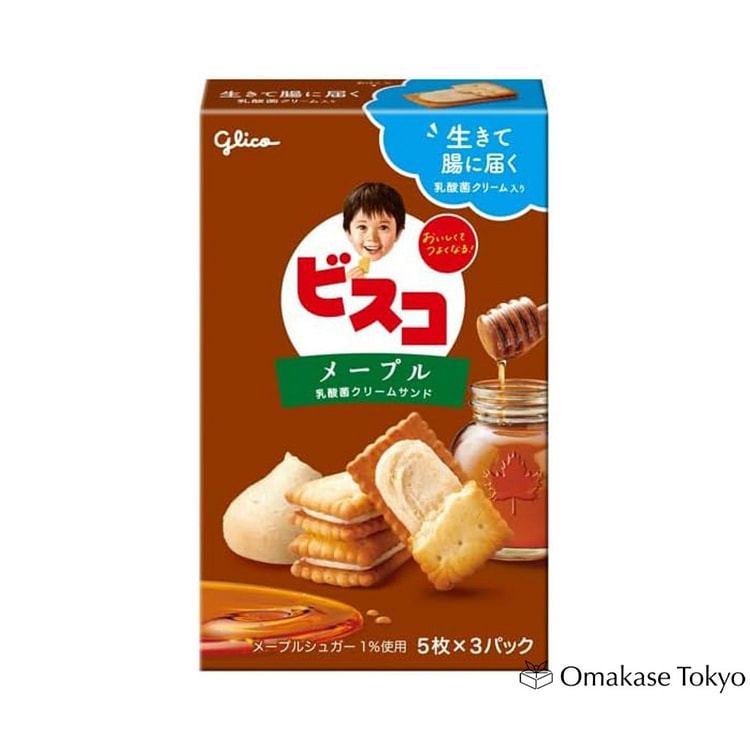 Glico Bisco 枫糖奶油饼干 15 块 (5 包)
