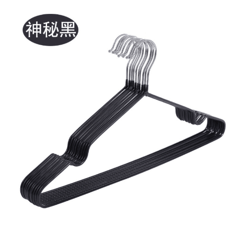Black Steel Hangers 10 Pack, 55g thicker Durable Clothes Hangers 1 each