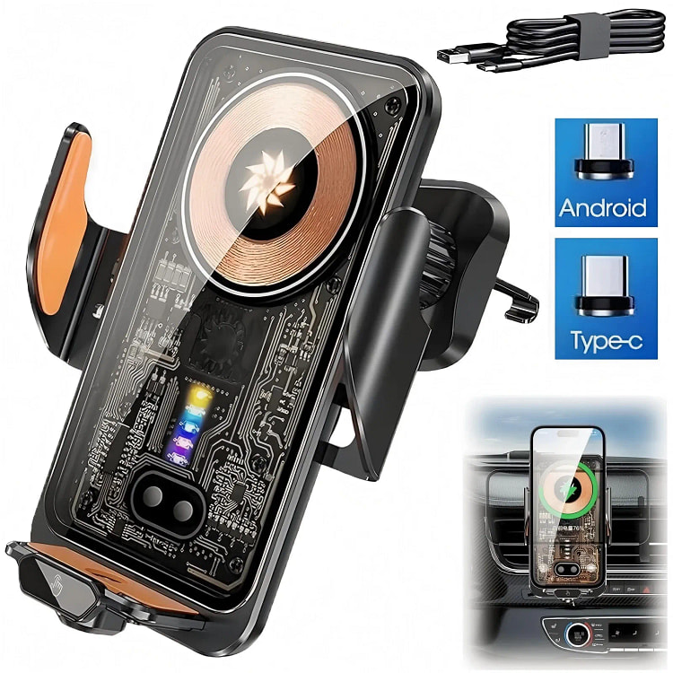 120W Fast Wireless Car Charger Automatic Clamping 1 box