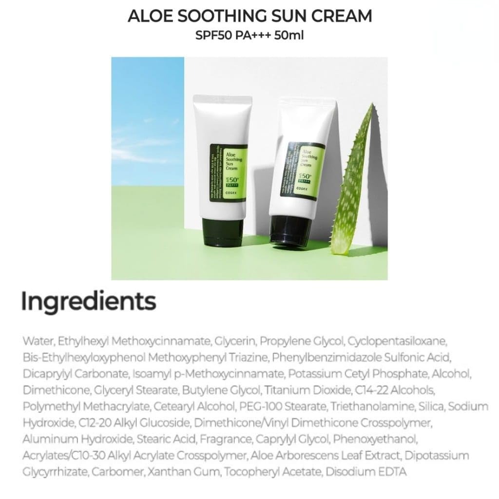 Get COSRX Aloe Soothing Sun Cream SPF50+/ PA+++ (50 ml) Delivered | Weee!  Asian Market