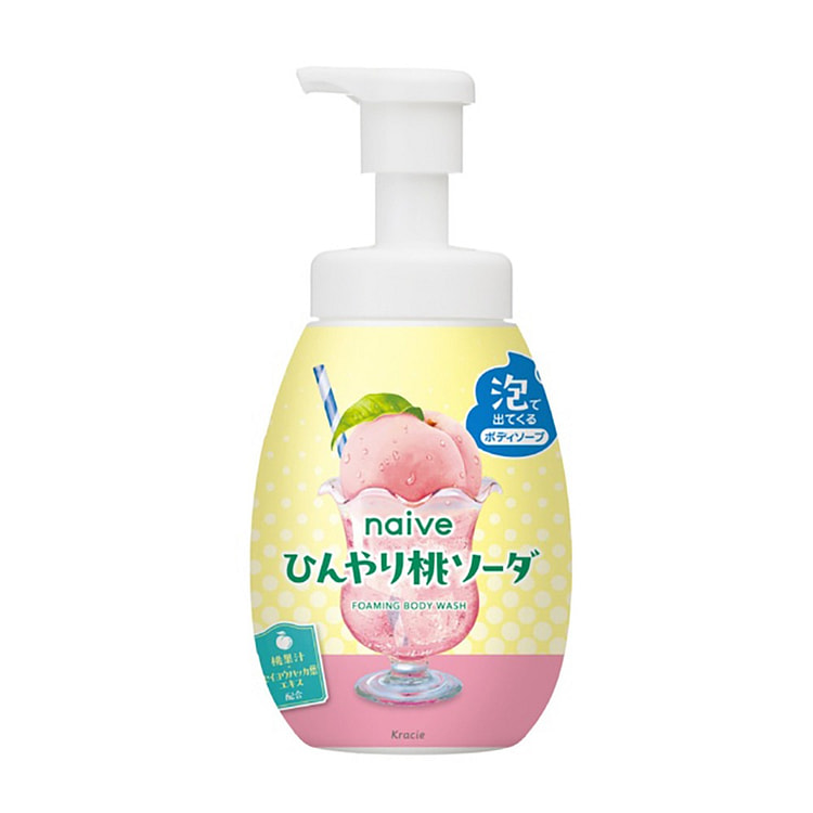 Kracie Naive Foaming Body Wash Cool Peach Soda