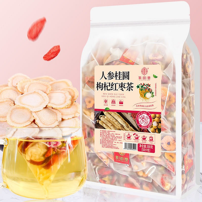 Ginseng, longan, goji berry, red date tea bulk sales package 300 g