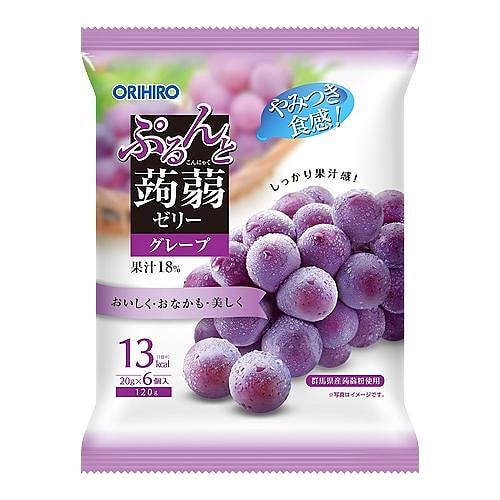 ORIHIRO Konjac Jelly Drink Grape Flavor 20g x 6