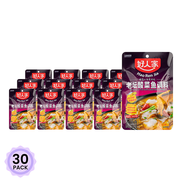 好人家 老坛酸菜鱼调料 360 克*30 包