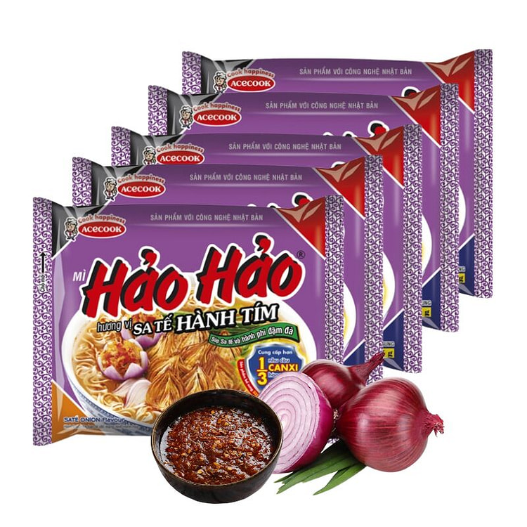 Hao Hao Purple Onion Satay Noodle Combo (5 packs)