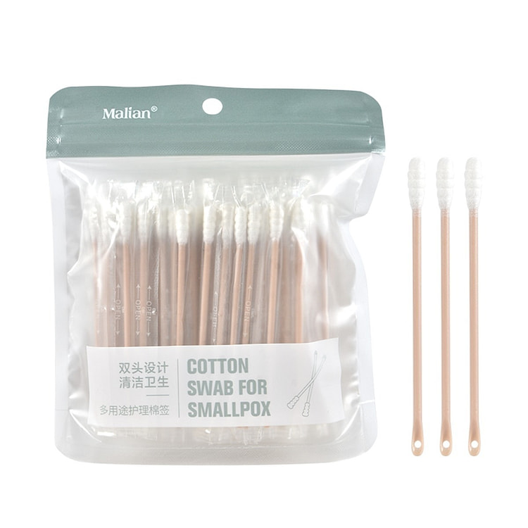 玛莉安 双头螺旋压圈清洁棉签80支 1 包