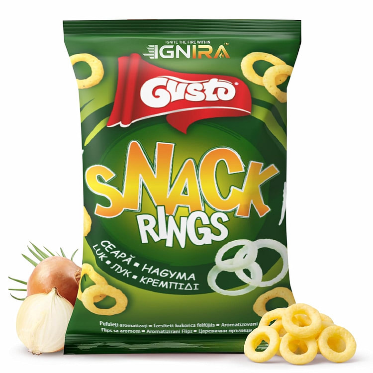 IGNIRA Gusto Snack Vòng Hành Tây Giòn 2.8oz 1 gói