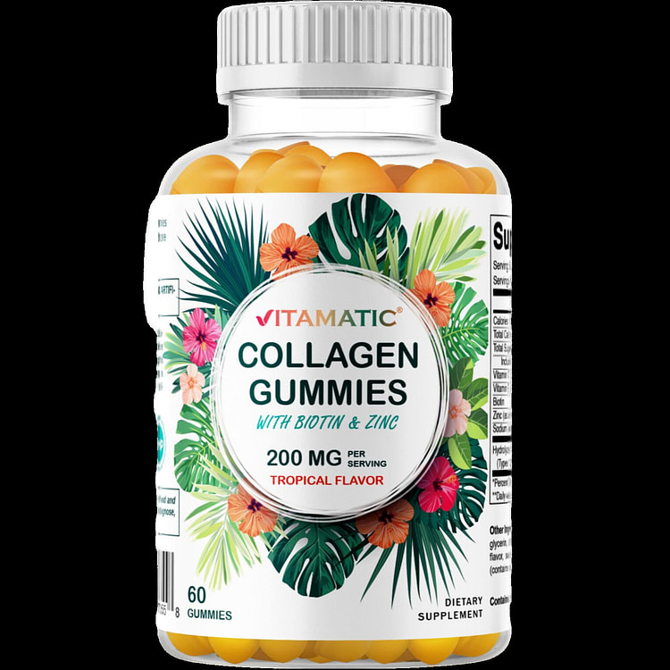 Hydrolyzed Collagen Gummies - 200mg - 60 Gummies
