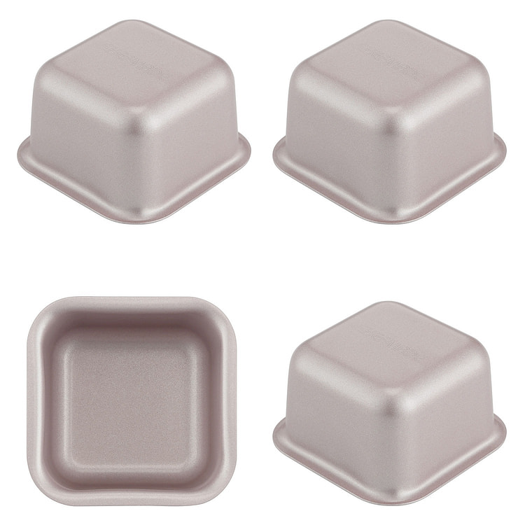 CHEFMADE 4-Pcs Non-Stick Square Brownie Pan Set