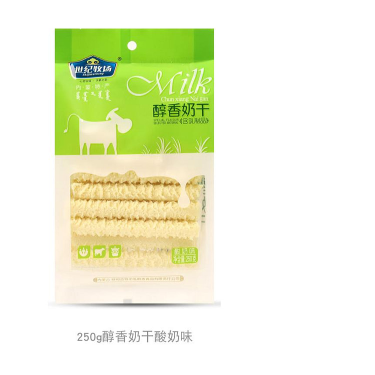 世纪牧场 醇香奶干奶酪条奶酥酸奶味250g*1包